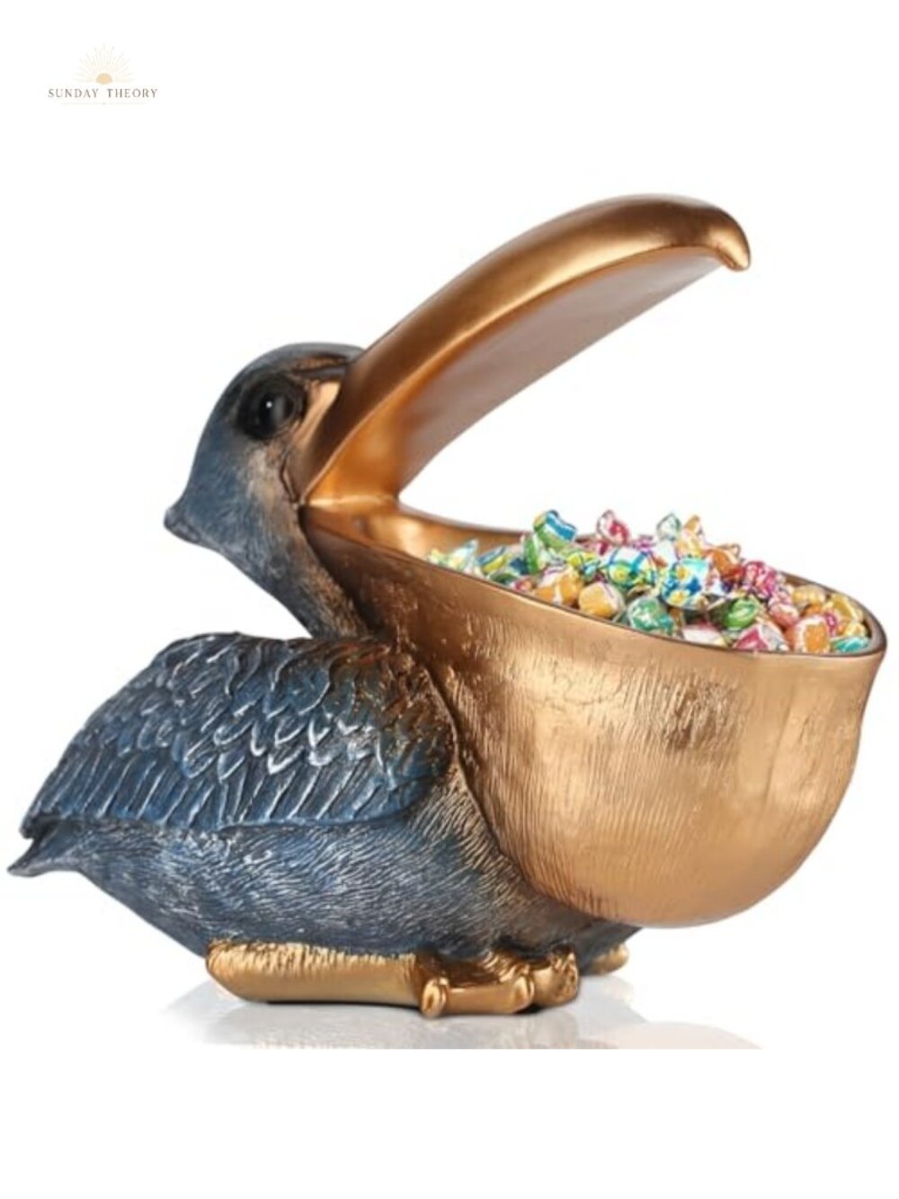 Resin Pelican Figurine Candy Dish Key Holder Office Desk Decor